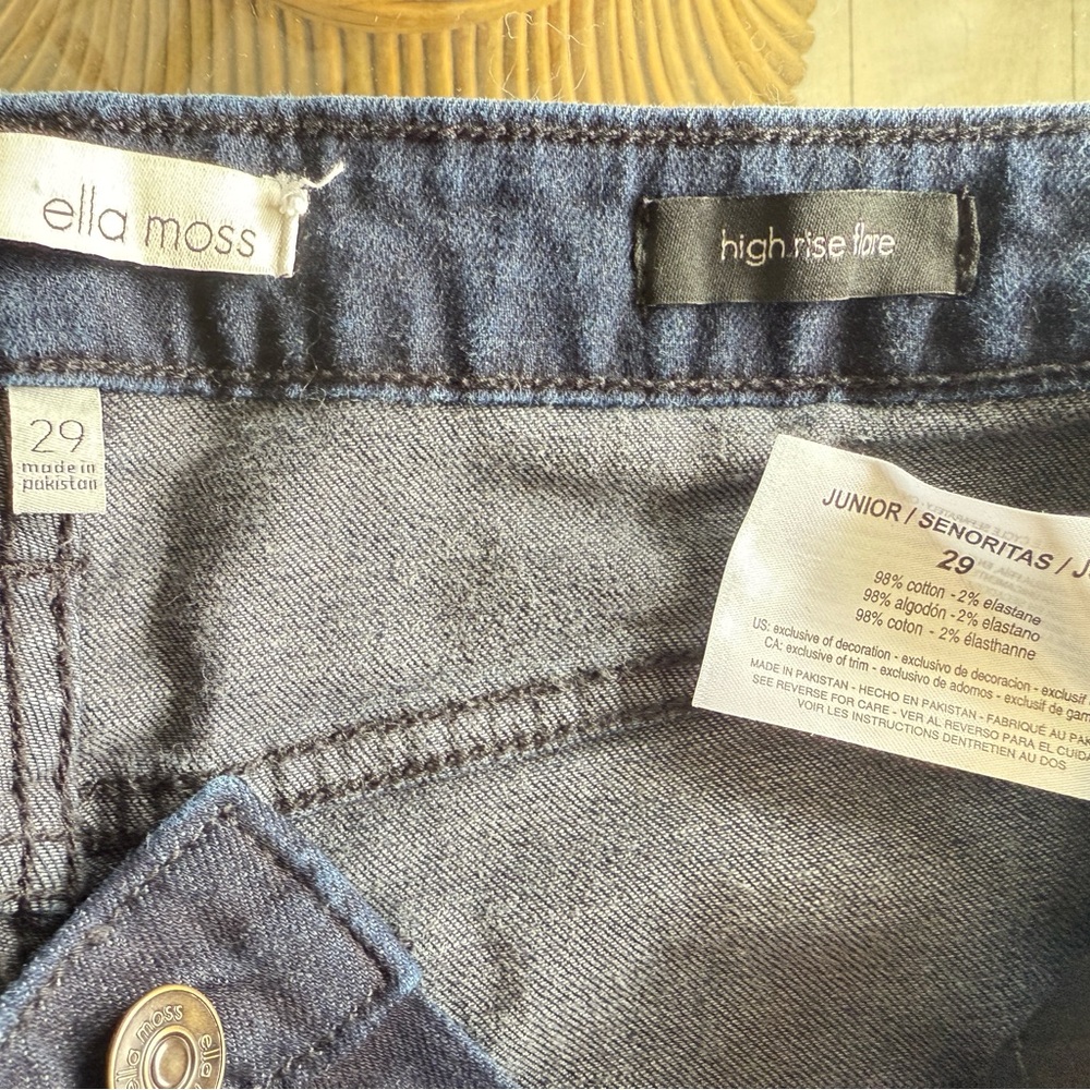 Ella Moss Dark Blue Flare Jeans - Picture 4 of 4